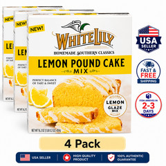 (4 pack) White Lily Lemon Pound Cake Mix, 16.2 OZ Box SAME DAY DISPACHED