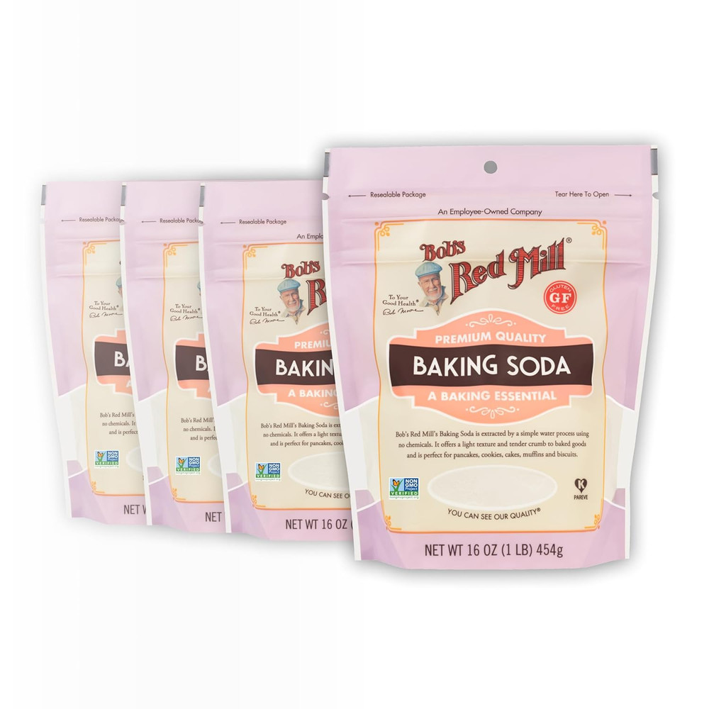 Baking Soda, 16Oz (Pack of 4) – Non GMO, Vegan, Paleo Friendly, Kosher