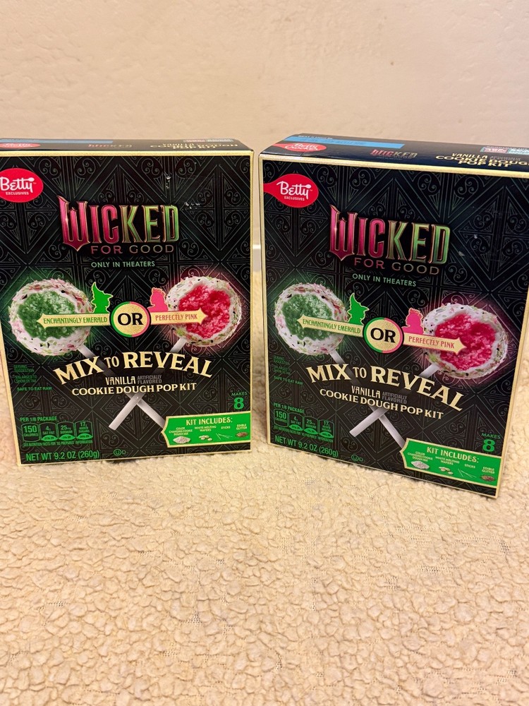 WICKED Cookie Dough Pop Kit Mix Betty Crocker Limited Edition LOT OF 2 NEW