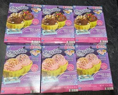 FREEZY BAKE by EASY BAKE Ice Cream Mix Lot (6) Strawberry & Chocolate