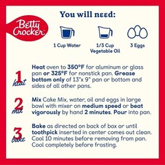 Betty Crocker Delights Super Moist French Vanilla Cake Mix 13.25 oz Box