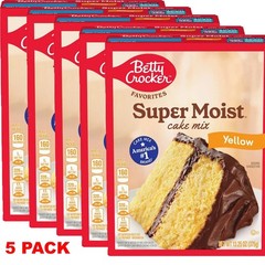 5x Betty Crocker Favorites Super Moist Yellow Cake Mix 13.25 oz Box – 5 PACK