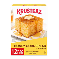 Krusteaz Honey Cornbread & Muffin Mix, 15 Oz Boxes, 12 Pack