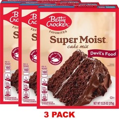 Betty Crocker Favorites Super Moist Cake Mix Devil’s Food 13.25 oz Box – 3 PACK