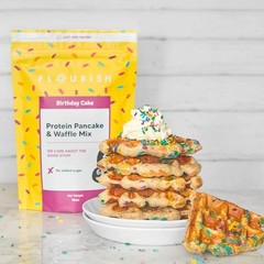 Flourish Birthday Cake Pancake Mix 16 oz (Pack of 8)