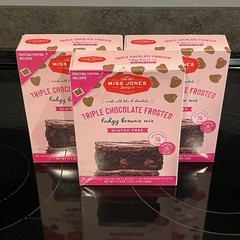 3X Miss Jones Baking Gluten Free Triple Chocolate Frosted Fudge Brownie Mix X3