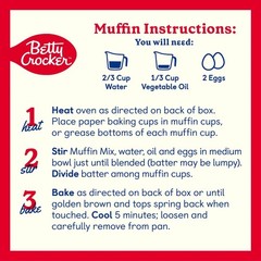 Betty Crocker CHOCOLATE Chip Muffin & Quick Bread Mix 14.7 oz Box – 8 PACK