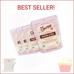 Bob’s Red Mill Baking Soda – 1 Pound (Pack of 4), Non GMO, Gluten Free, Vegan, K