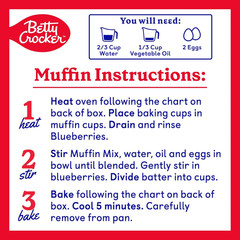 Betty Crocker Wild Blueberry Muffin and Quick Bread Mix, Wild Maine Blueberries