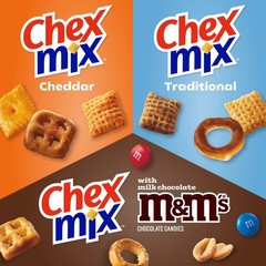 Chex Mix Variety Pack: Traditional, Cheddar & M&M Sweet & Salty, 1.75 oz, 40 ct.