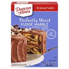 Duncan Hines Perfectly Moist Fudge Marble Cake Mix 15.25 Oz For Baking