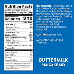 Complete Buttermilk Pancake and Waffle Mix, Light & Fluffy, 5 Lb Bags (Pack of 6