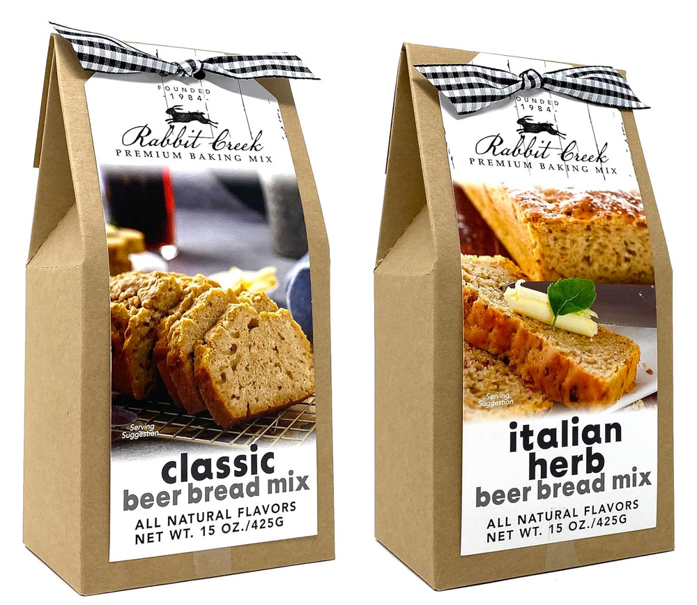 Rabbit Creek Beer Bread Mix Variety Pack of 2 – Classic Beer Bread and Italian H
