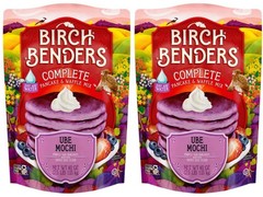 2 Packs of Birch Benders Ube Mochi Complete Pancake & Waffle Mix 40 OZ EACH