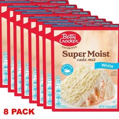 Betty Crocker Favorites Super Moist White Cake Mix 14.25 oz Box – 8 PACK