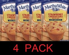 Martha White Strawberry Cheesecake Muffin Mix Just add Milk 7 oz Packet – 4 PACK