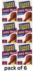 Shake ‘N Bake BBQ Glaze Seasoned Coating Mix, 6 oz Box (pack of 6)