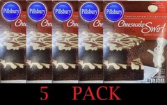 5x Pillsbury CHEESECAKE SWIRL Premium Chocolate Brownie Mix 15.5 oz Box – 5 PACK