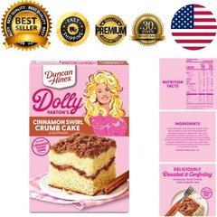 Dolly Parton’s Cinnamon Swirl Crumb Cake & Muffin Mix, Easter Brunch, 20 oz.