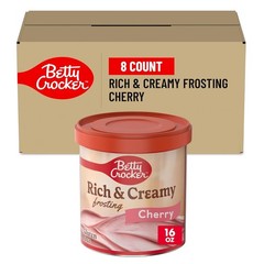 Betty Crocker Rich and Creamy Cherry Frosting Gluten Free 16 oz Tub