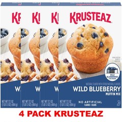 Krusteaz Wild Blueberry Muffin Mix Made With Real Blueberries 17.1 oz – 4 PACK