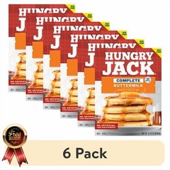 (6 Pack) Complete Buttermilk Pancake Mix and Waffle Mix, 32 Oz Box.