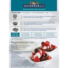 GHIRARDELLI PREMIUM ULTIMATE CHOCOLATE CHIPS SYRUP BROWNIE MIX 19 oz Box –8 PACK