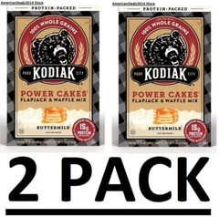 2 PACK – Kodiak Cakes Power Cakes Flapjack and Waffle Mix (72 oz.) Total 9 lbs.