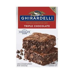 Ghirardelli Triple Chocolate Premium Brownie Mix 6 Ct Cake 16 Servings Per Pouch