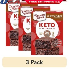 Keto Chewy Fudge Brownie Mix Gluten Free Low Sugar 2g Net Carbs Easy Bake New