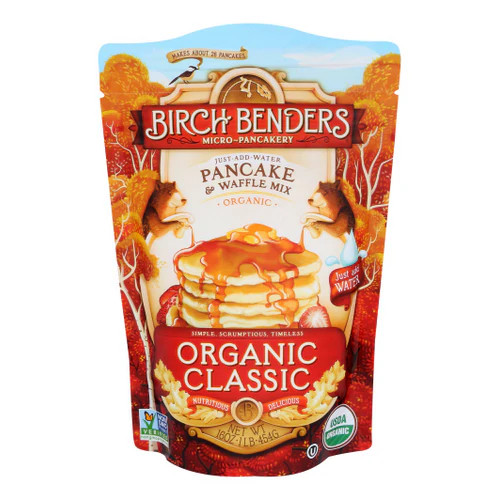 Organic Classic Recipe Pancake And Waffle Mix 16 Oz(Case Of 6) By Birch Benders