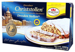 STOLLEN Dr. Quendt Large Box Dresdner ChristStollen In Box 1000g/2.2LB