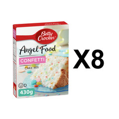 Betty Crocker Angel Food Cake Mix Confetti 430g Sweet Dessert Birthday (8 Packs)