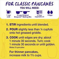 Betty Crocker Bisquick Pancake and Baking Mix, Original, Makes About 60 Pancakes