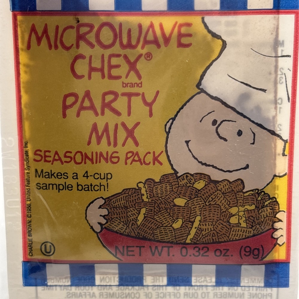 vintage Microwave Chex Party Mix Seasoning Pack Charlie Brown