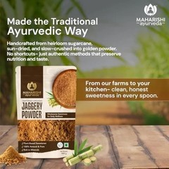 Maharishi Ayurveda Organic Jaggery Powder Pure Sugarcane Gur 500g