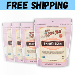 (Pack of 4) Bob’s Red Mill Baking Soda,Non GMO, Vegan, Paleo Friendly,(16 oz )