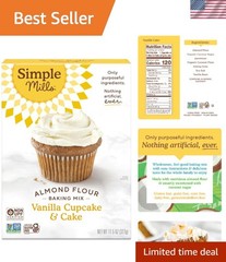 Dairy-Free Almond Flour Vanilla Cake Mix – Easy Gluten-Free Baking, 11.5 Oz