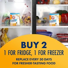 Arm & Hammer Baking Soda Fridge-n-Freezer Odor 14 Ounce (Pack of 12), Orange