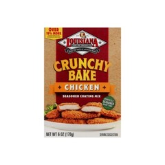 Louisiana Fish Fry Crunchy Bake Seasoned Coating Mix for Chicken (Pack of 6)