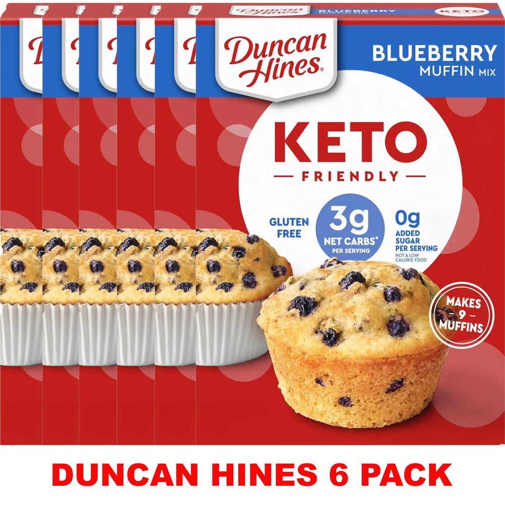 6x Duncan Hines Blueberry Muffin Baking Mix KETO FRIENDLY 8.5 Oz Box – 6 PACK