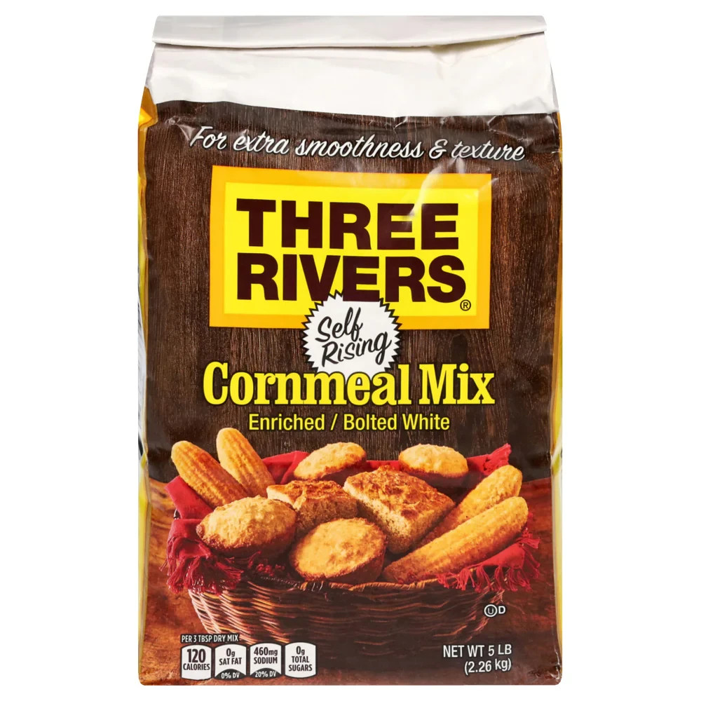 Three Rivers 5lb Cornmeal Mix Self-Rising White lily enriched fast ship