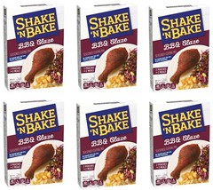Shake ‘N Bake BBQ Glaze Seasoned Coating Mix, 6-Pack (6 oz Each) – No Frying req