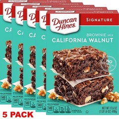 5x Duncan Hines SIGNATURE Brownie Mix California Walnut Premium 17.6 oz – 5 PACK