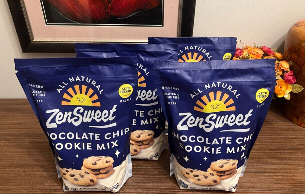 Keto Low Carb Chocolate Chip Cookie Mix Sugar / Grain free Non GMO ~7 lbs 4 Pack