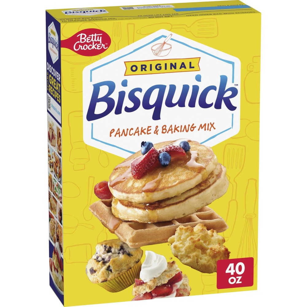 Betty Crocker Bisquick Pancake and Baking Mix, Original, Makes About 60 Pancakes