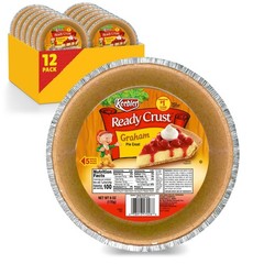 Premade 9-Inch Graham Cracker Pie Crusts – 12 Pack for Baking & No-Bake Desserts