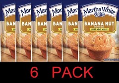 Martha White Banana Nut Muffin Mix Just add Milk 7.6 oz Packet – 6 PACK