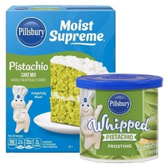 Pillsbury Cake Mix Pistachio Moist Supreme & Whipped Frosting 2 Pk 15.25oz