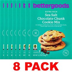 bettergoods Extra Rich Sea Salt Chocolate Chunk Cookie Mix 12.5 oz Box – 8 PACK